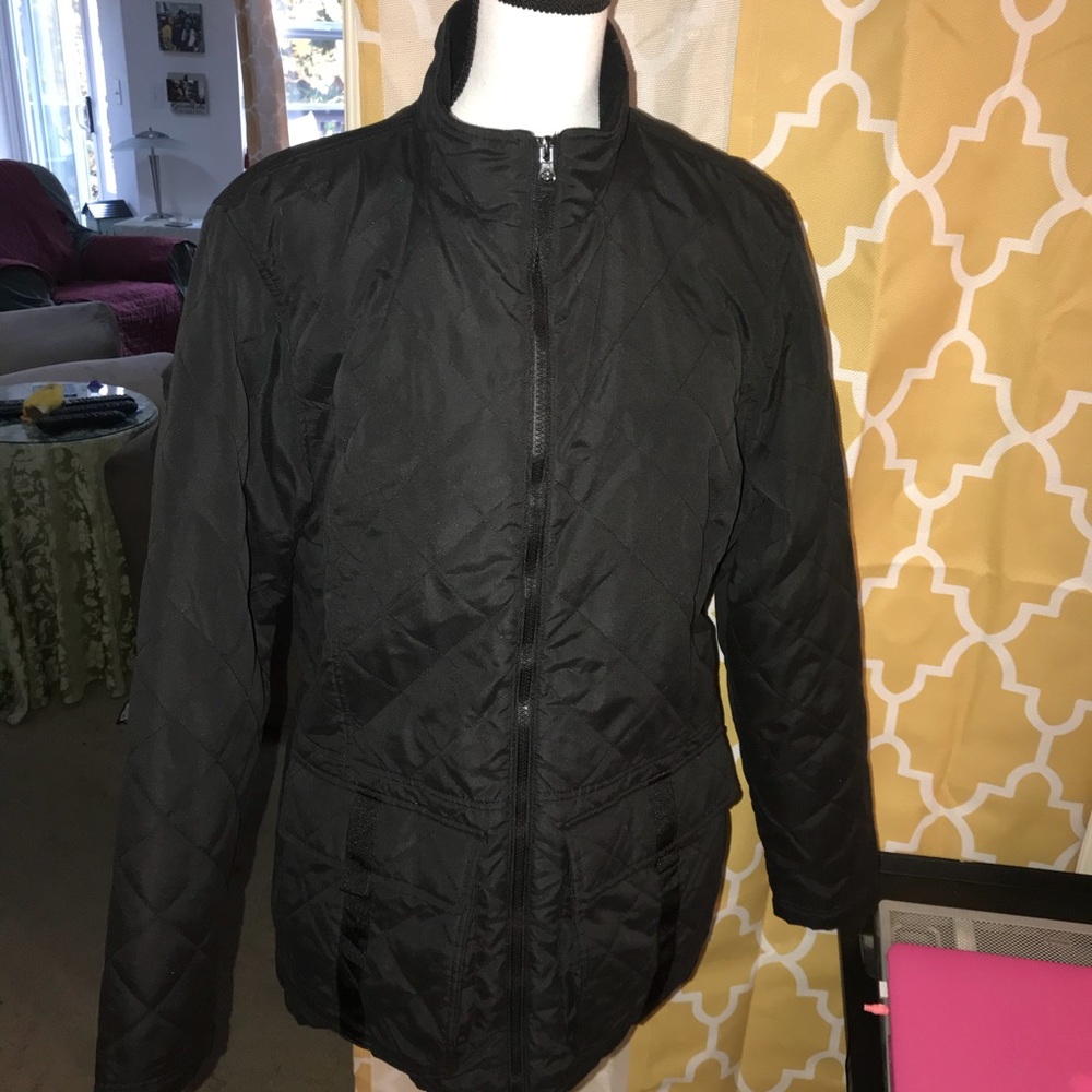 Black endurance coat big Velcro pockets warm XL